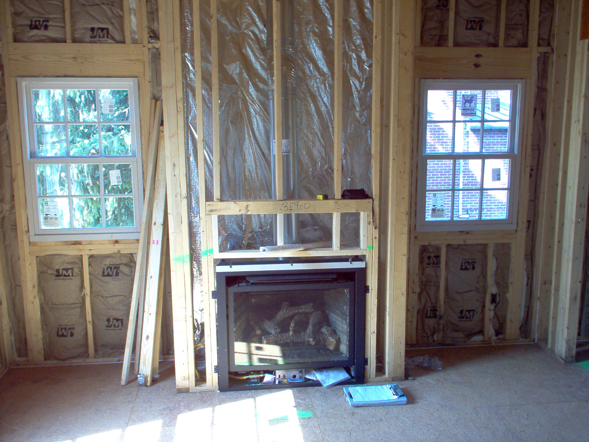 Fireplace before