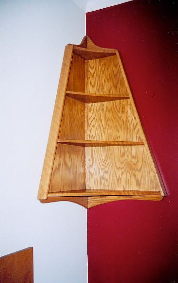 Oak Corner Shelf